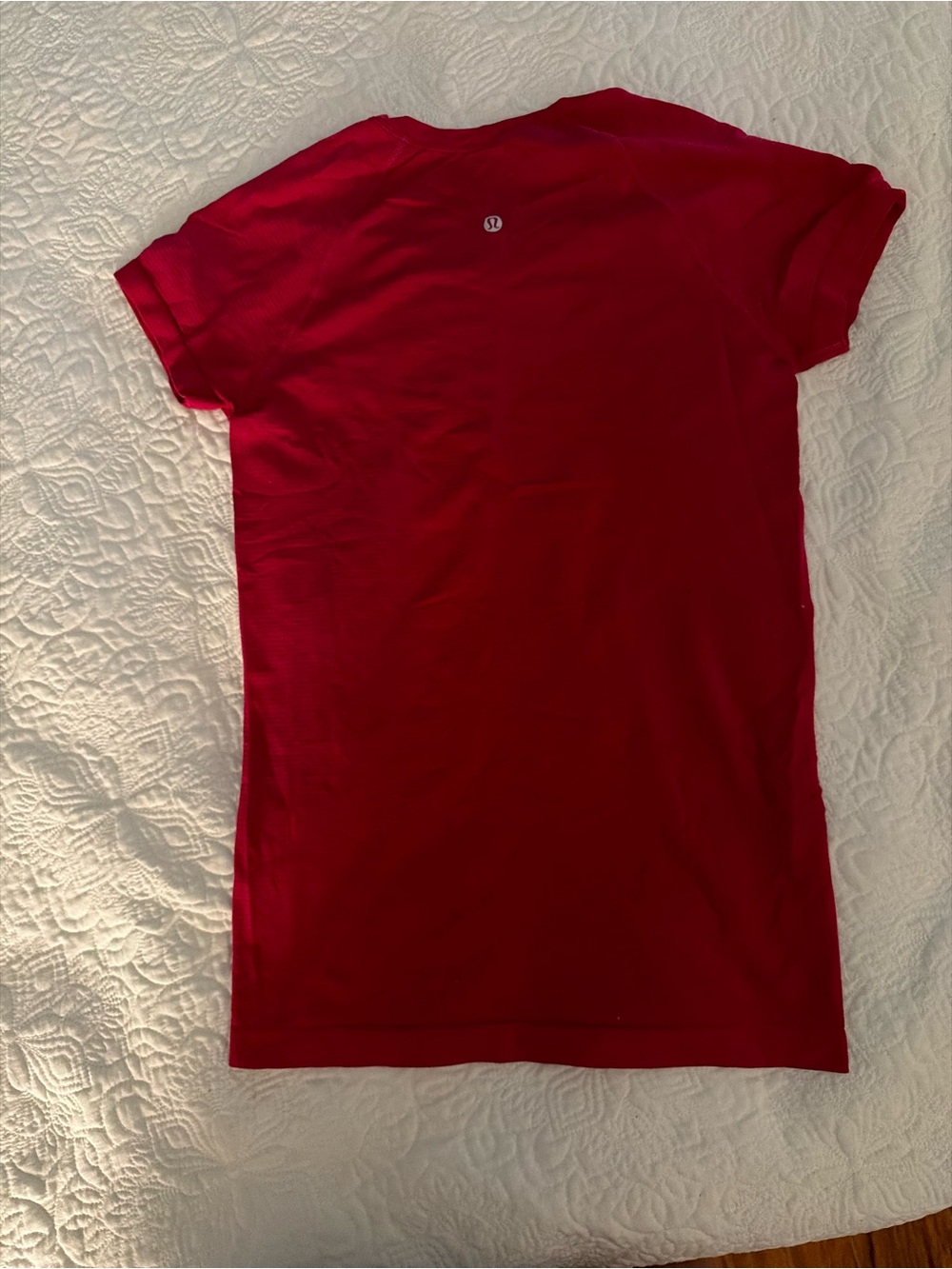 lululemon athletica Red Short Sleeve Crew Neck Top